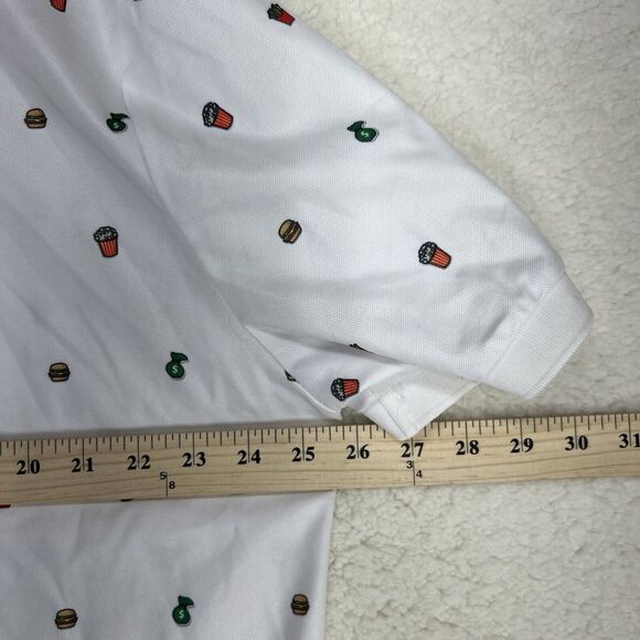 PJ PAUL JONES Mens Polo Shirt Short Sleeve Knit Food Design Size XXL - Picture 6 of 8